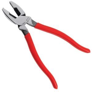 URREA 9 1/8 in. Long Rubber Grip Side Cutting High Leverage Electricians Pliers 269GHL