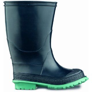 ONGUARD 07950 PVC Junior Scooter Boots with Slip Resistant Outsole, 11" Height, Navy/Teal, Size 5 Protective Safety Boots