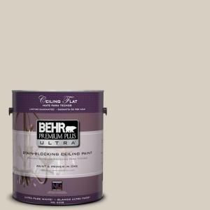 BEHR Premium Plus Ultra 1 gal. #PPU7 9 Ceiling Tinted to Aged Beige Interior Paint 555801