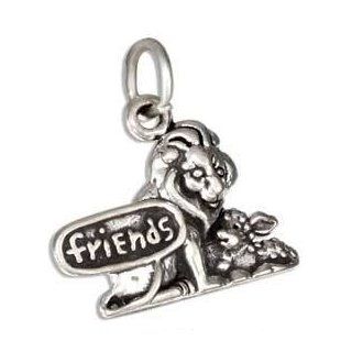 .925 Lion and Lamb Sterling Silver Charm   Friends Clasp Style Charms Jewelry