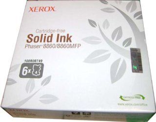 XEROX 6PK BLACK GENUINE SOLID INK STICKS FOR PHASER 8860/8860MFP / 108R00749 / Computers & Accessories