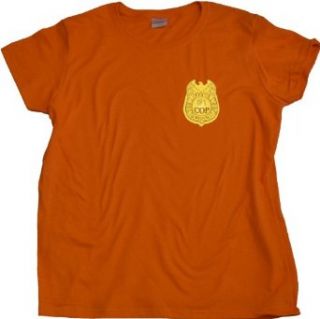 OFFICER BOBROVSKY  #1 COP Ladies Cut T shirt / Orange Funny Hockey Fan Tee Novelty T Shirts Clothing