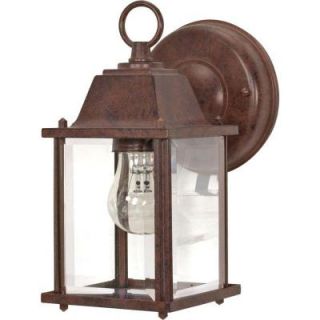 Glomar 1 Light 9 in Wall Lantern Cube Lantern with Clear Beveled Glass finished in Old Bronze HD 637