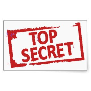 Top Secret Stamp Rectangle Stickers