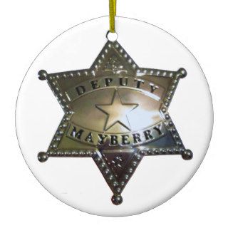 Mayberry Deputy Badge Christmas Ornaments