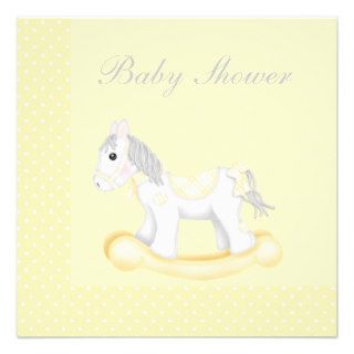 Lemon little pony baby shower invitation