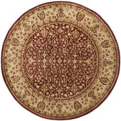 Handmade Persian Legend Rust/ Beige Wool Rug (6' Round) Safavieh Round/Oval/Square