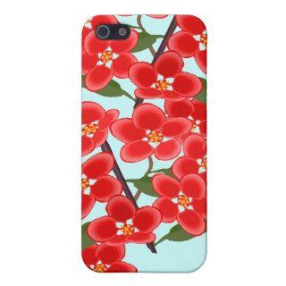 Plum tree blossoms & monogram iphone4 case iPhone 5 case