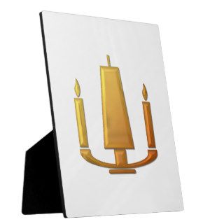 Golden "3 D" Unity Candle Plaques