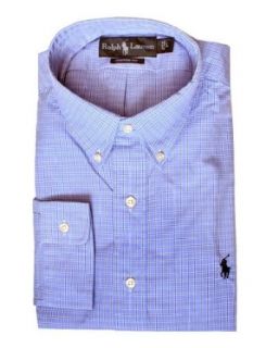 Polo Ralph Lauren Custom Fit Checked Sport Shirt, Blue, XXL at  Mens Clothing store