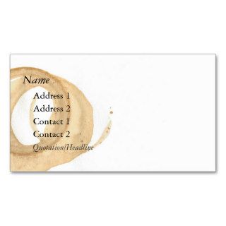 Coffee Cup Stain Standard Business Card Template