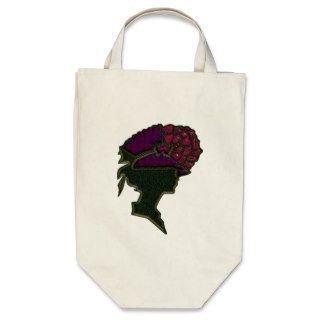 Red Bouffant Hat Organic Grocery Bag