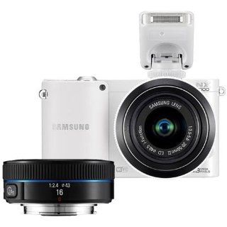 Samsung NX1000 20.3 Megapixel Mirrorless Camera (Body with Lens Kit)   20 mm   50 mm   16 mm (Lens 2)   White   3" LCD   3.1x Optical Zoom   Optical (IS)   5472 x 3648 Image   1920 x 1080 Video   HDMI   PictBridge   HD Movie Mode  Point And Shoot Dig