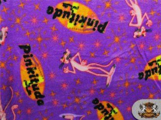 Fleece Fabric Printed ^THE PINK PANTHER PURPLE^ 58" Wide Sold By the Yard FED 012