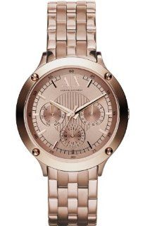 Armani Exchange Multi Function Rose Dial Rose Gold Ion plated Unisex Watch AX5403 Armani Exchange Watches