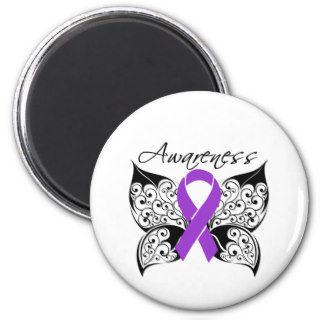 Tattoo Butterfly Awareness   Pancreatic Cancer Magnet
