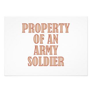 Property of an Army Soldier (tan) Custom Invite