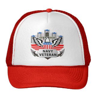 " US NAVY VETERAN " Recognition Logo Hats