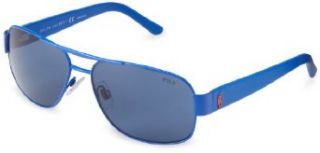 Polo Ralph Lauren 0ph3080 92408059 Aviator Sunglasses,Matte Light Blue,59 mm Polo Clothing