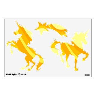 Yellow Unicorn Wall Decals