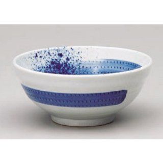 soup cereal bowl kbu424 04 502 [8.08 x 3.55 inch] Japanese tabletop kitchen dish Set bowl brush zaffer centerpiece bowl Fuchi 6.8 [20.5 x 9cm] inn restaurant tableware restaurant business kbu424 04 502 Kitchen & Dining