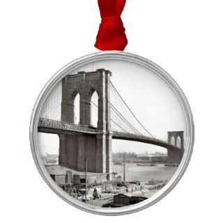 Antique Brooklyn Bridge New York City 1910 Christmas Tree Ornaments