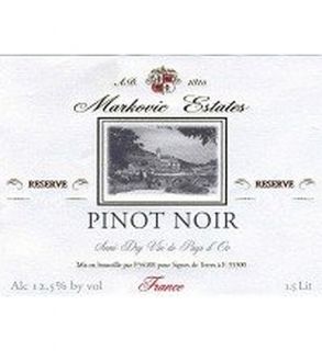 Markovic Estates Pinot Noir Semi Dry Reserve 750ML Wine