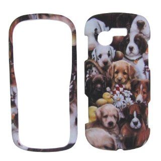 Golden Puppies Faceplate Snap on Protector Hard Cover for Samsung A667(at&t) & Sgh s425g Tracfone/net10 Straight Talk Evergeen Slider Cell Phones & Accessories