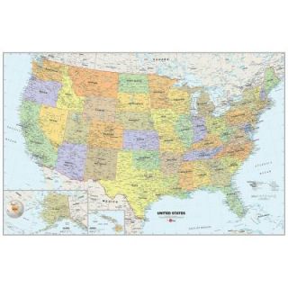 WallPOPs 24 in. x 36 in. Dry Erase USA Map Wall Decal WPE99073