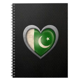 Pakistani Heart Flag Steel Mesh Effect Journals