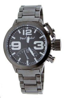 Paul Jardin #GA426P 1 Drive Series '9 to 3 Grind' Oversized GunMetal Steel Fashion Watch Watches