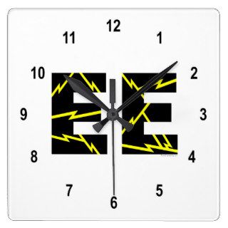 Charged EE Square Wall Clocks