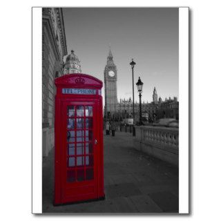 London Red Telephone box Postcards