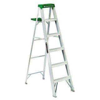 Louisville Aluminum Step Ladder   #428 Six Foot Folding Aluminum Step Ladder, Green Stepladders