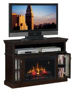 ClassicFlame Fillmore 26MM1197 E451 Media Mantel Electric Fireplace in Espresso w/ 26EF022GRA Electric Insert   Portable Fireplaces