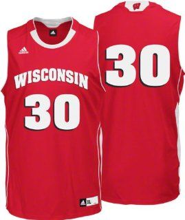 Wisconsin Badgers adidas Road Red Replica Basketball Jersey  Sports Fan Basketball Jerseys  Sports & Outdoors