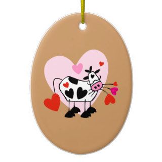 Cow Lovers Christmas Tree Ornaments