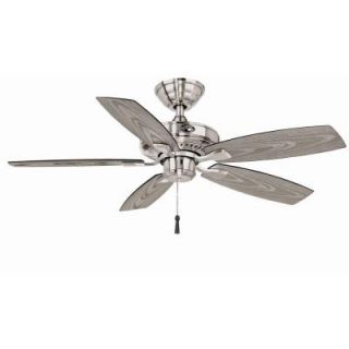 Hampton Bay Gazebo II 42 in. Indoor/Outdoor Brushed Nickel Ceiling Fan YG187 BN