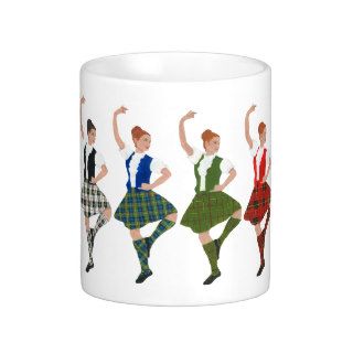 Four Scottish Highland Dancers Mug