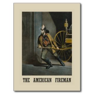 American fireman Post Card