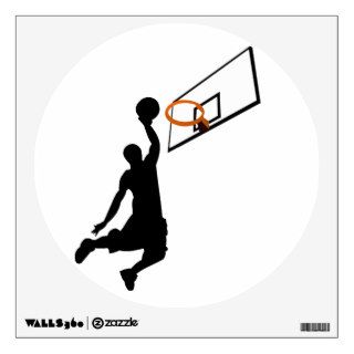 Silhouette Slam Dunk Basketball Player Wall Graphics