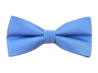 100% Silk Woven Carolina Blue GrosGrain Solid Self Tie Bow Tie at  Mens Clothing store