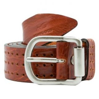 Romeo Gigli X 454/40 Men's Tan Genuine Leather Perforated Belt at  Mens Clothing store
