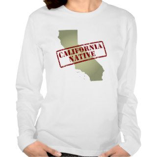 California Native Stamped on Map Tshirt