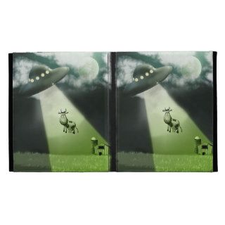 Comical UFO Cow Abduction Caseable Case iPad Folio Cases