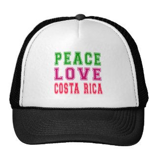 Peace Love Costa Rica Trucker Hats