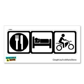 Eat Sleep Dirt Pit Bike Off Road Sign Symbols   Window Bumper Locker Sticker Automotive