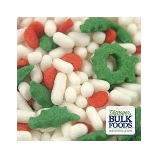Boughs of Holly Mix ~ Cookie / Cake Toppers ~ Sprinkles * 1/2 Lb.  Pastry Decorations  Grocery & Gourmet Food