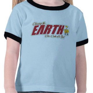 WALL E "cleaning the EARTH one cube at a time" T shirts