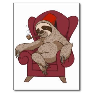Sophisticated Three Toed Sloth Postcards